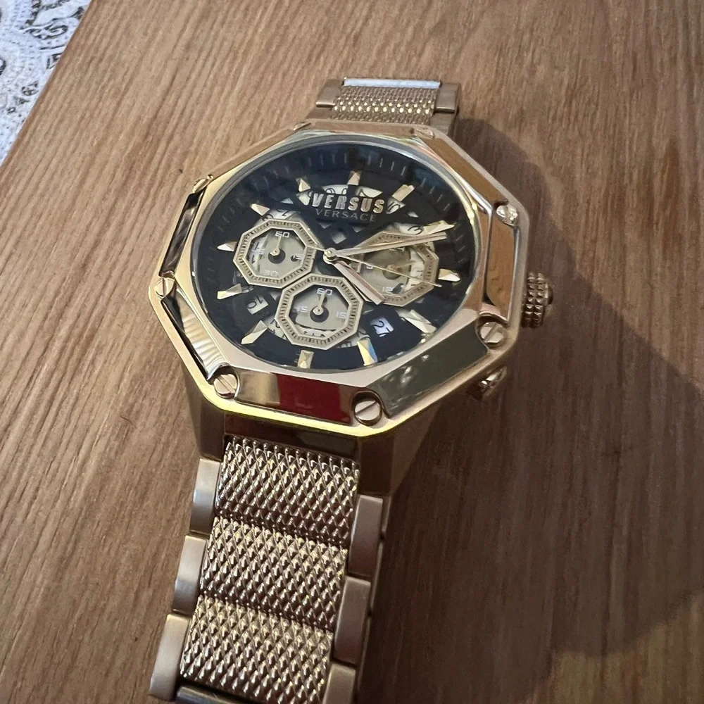 Versus Versace Gold and Black Men's Watch - Picture 3 of 8